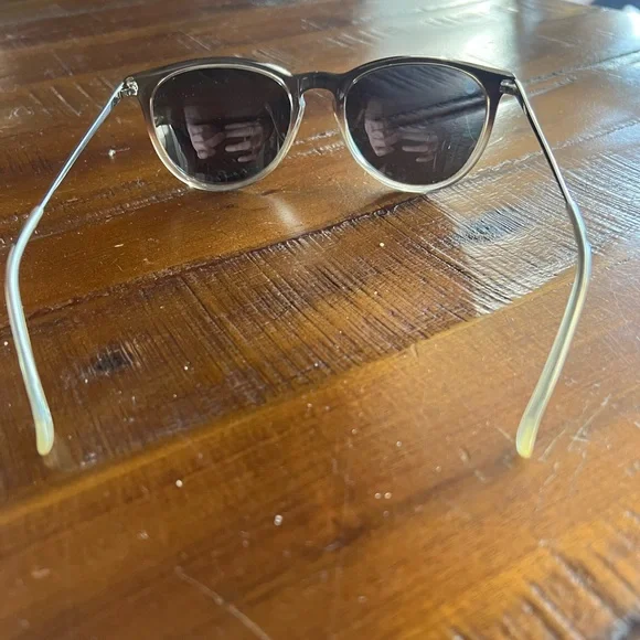 Knockaround Two-Tone Round Sunglasses in Black/Clear with Green Lenses - Picture 4 of 5